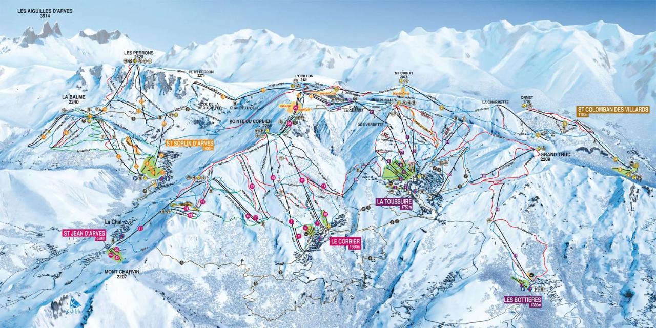 T2 vue piste Résidence Vostok Zodiaque Le Corbier Extérieur photo