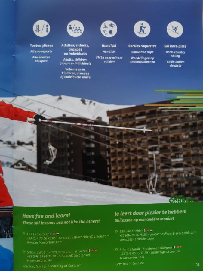 T2 vue piste Résidence Vostok Zodiaque Le Corbier Extérieur photo